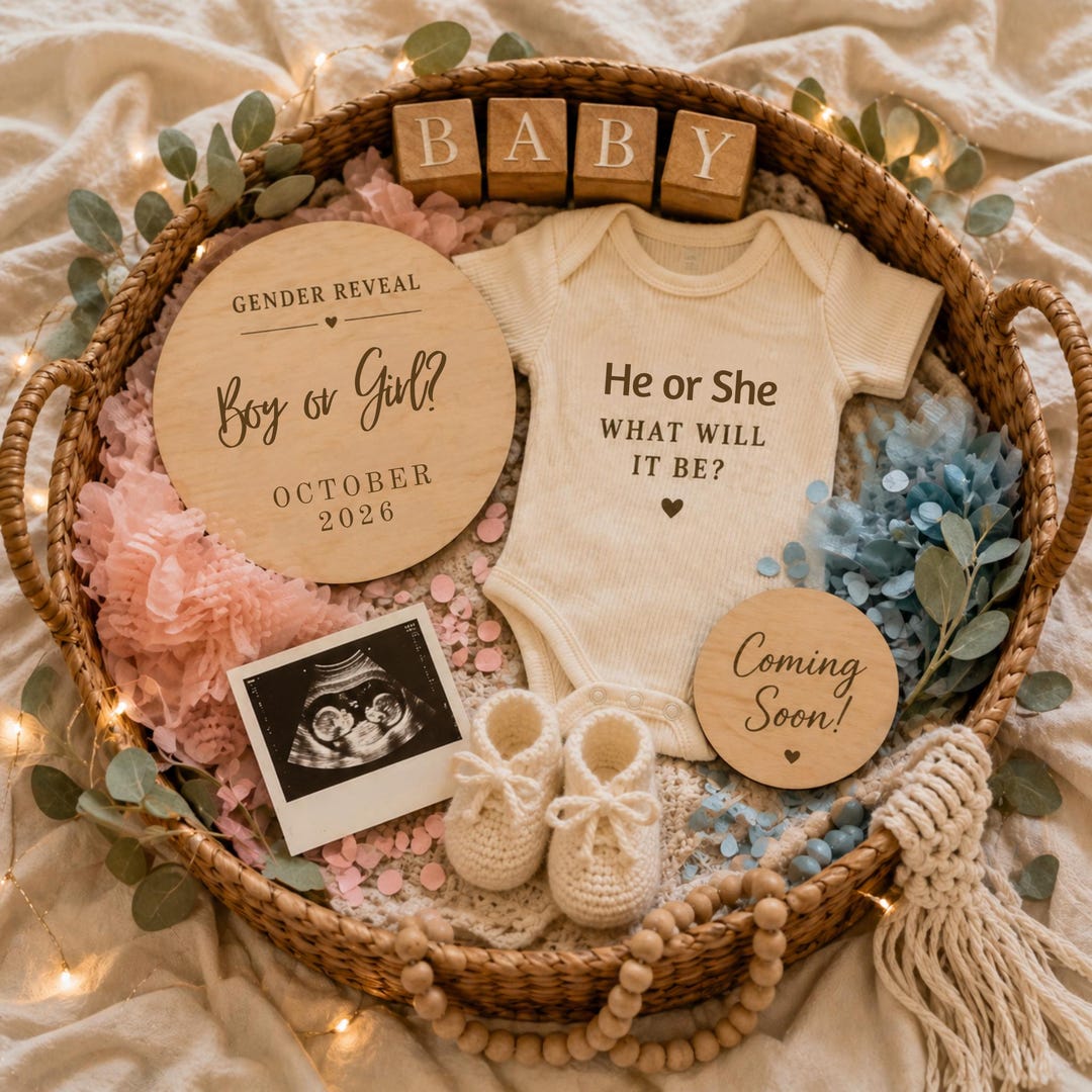 Pregnancy Announcement Template, Editable Baby Reveal Announcement ...