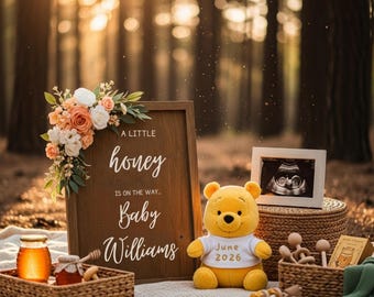 Winnie the Pooh Pregnancy Announcement, Gender Neutral (Digital)