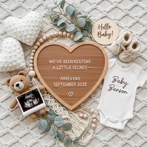 Pregnancy Announcement Template, Digital Pregnancy Announcement, Baby Announcement, Instant Download, Editable Baby Announcement, Secret