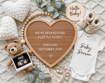 Pregnancy Announcement Template, Digital Pregnancy Announcement, Baby Announcement, Instant Download, Editable Baby Announcement, Secret