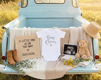 Summer Pregnancy Announcement Template: Customizable Summer Theme June July Agust 2026 (Digital Download)