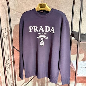 トップス PRADA 2000s archive long T-shirt purple Prada Pre-Owned 2000s zip-detail Cotton Shirt | Purple