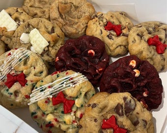 Geschenkdoos voor gastronomische koekjes, vers gebakken assortiment (12 koekjes)