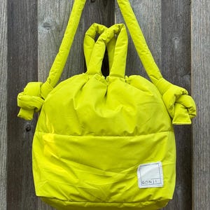 Gumby Puffy Shoulder Bag – Reversible Crossbody Tote – Lightweight Water-Resistant Bag – Unisex Everyday Bag – Handmade Purse