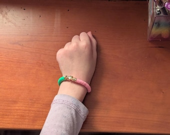 Pulsera Wicked, rosa y verde