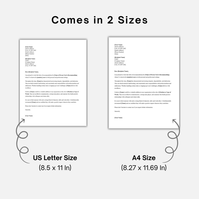 Editable Character Reference Letter Template: Google Docs & Word ...