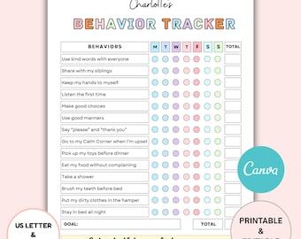 Behavior and Chore Chart. Behavior Chart for Kids At Home. Behavior Chart Printable. Daily Behavior Chart Kid. Good Behavior Charts Digital