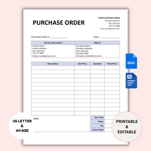 Receipt Template Editable, Customer Receipt Form, Order Receipt Small Business, Digital Sales Receipt Form Printable Word Instant Download