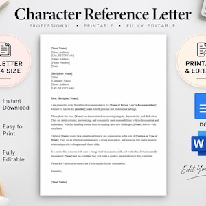 Könnte beinhalten: Eine digitale Vorlage für ein Referenzschreiben mit schwarzem Text auf weißem Hintergrund. Das Dokument enthält Platzhalter für Absender- und Empfängerdaten, einen formellen Empfehlungstext sowie eine Zeile für die Unterschrift.