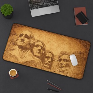 Vintage Desk Mat – Large Mouse Pad – Rustic Desk Pad – Historical Gaming Mat – Aesthetic Office Decor Gift