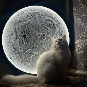 LED Moon Wall Lamp: Celestial Home Decor with Remote