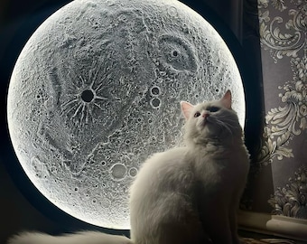 LED Moon Wall Lamp: Celestial Home Decor with Remote