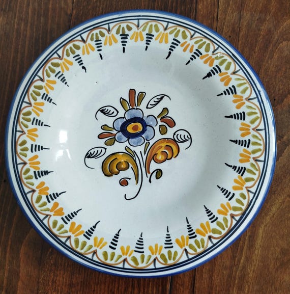 Talavera El Carmen Plate 18cm – Vintage Mexican Pottery – Hand