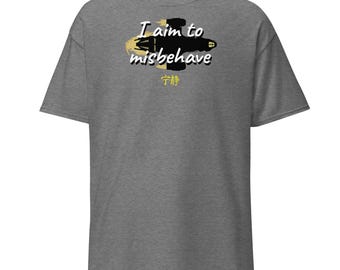 Firefly Shirt | “I Aim to Misbehave” | Serenity Quote Tee for Retro Sci-Fi Fans
