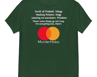 MurderHobo DnDシャツ – 面白いダンジョンズ＆ドラゴンズTシャツ – テーブルトップRPGミームTシャツ – ダンジョンクローラーへのパロディギフト