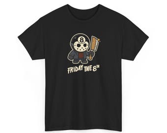 Camiseta de billar de Viernes 8, camiseta de Halloween de Eight Slasher con bola 8, regalo de billar espeluznante, camiseta unisex