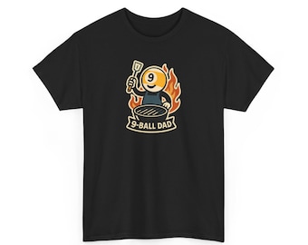 Camiseta de billar con diseño de papá de 9 bolas, camiseta de maestro de la parrilla de billar, camiseta unisex, regalo para fanáticos del billar.