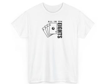 Camiseta de billar con as de ochos, camiseta de billar de bola 8, regalo deportivo para hombres y mujeres