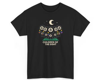 Camiseta de billar "Niños del Ocho", camiseta de desfile de bolas 8 a la luz de las velas, regalo de billar espeluznante, camiseta unisex