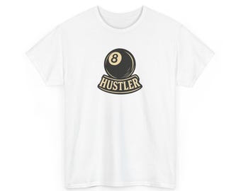 Camiseta unisex de jugador de billar con bola 8, ideal como regalo para aficionados al billar.