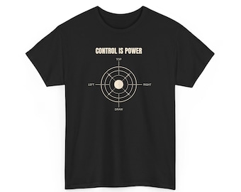 Camiseta de billar "Control Is Power", camiseta con gráfico inglés de bola blanca, camiseta unisex, regalo para aficionados al billar, camiseta de tiburón de billar