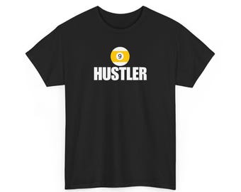 Camiseta de billar con diseño de bola 9, unisex, ideal como regalo para aficionados al billar, con diseño de bola 9, y tiburón de billar.