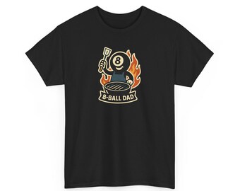 Camiseta de billar con diseño de papá de 8 bolas, camiseta de maestro de la parrilla de billar, camiseta unisex, regalo para fanáticos del billar.