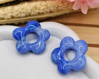 Intense blue interchangeable earrings – Light & bold – unique handmade – Women’s gift
