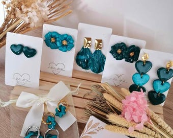 Polymer Clay Earrings - Colors Inspired by Light & Freshness - Handmade Jewelry - Trendy Accessories for Women