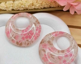 Interchangeable earrings with multicolored pastel flowers – Softness & originality – unique, handmade in an artisanal way – Gift for women