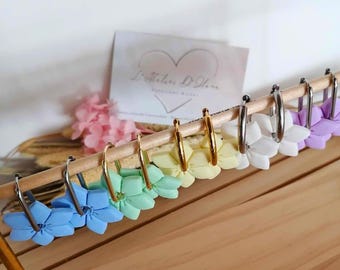 Polymer clay flower earrings – Lightweight handmade jewelry – Women’s gift – Boho chic style – Colorful handcrafted jewelry