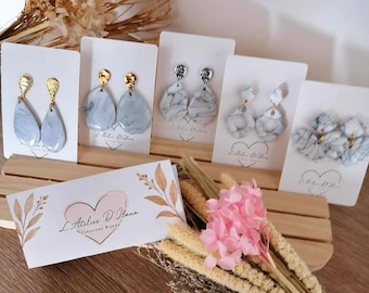 Polymer clay earrings - handmade jewelry - trendy accessories for women