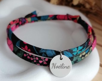 Personalized liberty bracelet with engraved medals, Gift for Mom, Grandma, Godmother, Birth jewelry, personalized gift, first name bracelet.