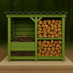 Outdoor Firewood Storage Shed Plans | Easy to Build Wood Shelter | PDF Plans