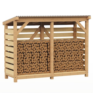 Firewood Storage Shed Plans | Backyard Wood Shed DIY | Instant Download PDF Plans