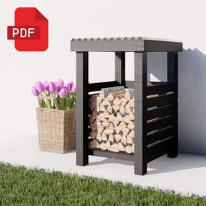 DIY Firewood Shed Plans | Outdoor Wood Storage Shelter | Instant Download PDF