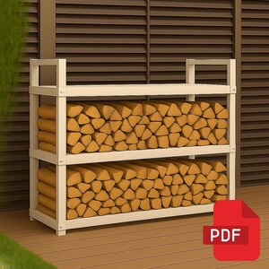 Firewood Rack & Shed Plans | DIY Backyard Storage Shed | Digital Blueprint