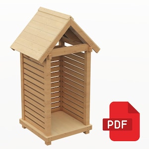 Firewood Shed Plans | DIY Wood Storage Shelter | Outdoor Firewood Shed Design PDF