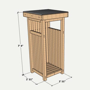 Wood Storage Shed Plans | Firewood Shelter DIY Project | Backyard Shed PDF Plans