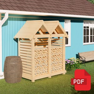 DIY Firewood Storage Shed Plans | Backyard Wood Shed Build Guide | Instant Download