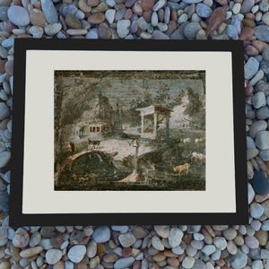 Arcadian Landscape with Temple and Herdsmen Poster– Classical Pastoral Art Photo Print (Framed/Unframed)