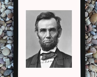 Abraham Lincoln Poster mit Nachdruck Autogramm | 16. US Präsident Historische Wandkunst | Amerikanische Geschichte gerahmtes oder ungerahmtes Foto