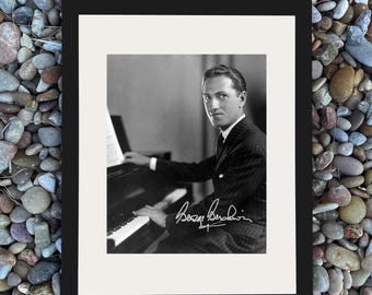George Gershwin Autograph Reprint: Rhapsody in Blue Composer - 8x10 Photo Print