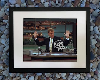Lámina autografiada por DAVID LETTERMAN - Legendario presentador de programas nocturnos de entrevistas - (REIMPRESIÓN)
