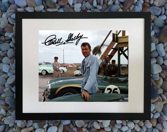 CARROLL SHELBY Handsignierter Druck - Legendary Racer Designer - (NACHDRUCK)