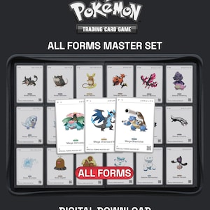 Pokémon All Forms & Variants Placeholders | Mega Gigantamax Regional Binder Fillers | Printable PDF | Instant Download