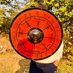 Wooden Shield ~ Medieval Knight Armor Shield ~ Cosplay and Roleplay Shield ~ Decorative Item
