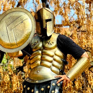 300 King Leonidas Spartan Suit - 300 Movie Greek Full Muscle Spartan Set - Medieval Knight Armor Suit - Spartan Muscle Jacket Costume