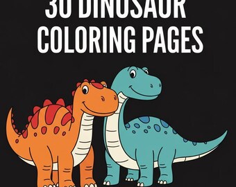 Coloriages dinosaures pour enfants, 30 feuilles de coloriage dinosaures imprimables, livre d'activités pour tout-petits d'âge préscolaire, livre de coloriage dinosaure PDF