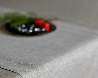 Silver linen table RUNNER Wedding shower runner Christmas party dinner table decoration Metallic table decor Event table centerpiece runner